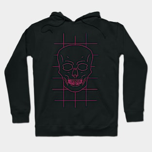 Fine line retro arcade old school tattoo skull shirt mug or sticker pink purple violet Hoodie